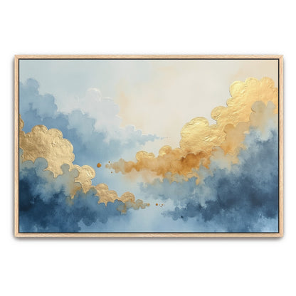 Golden Clouds Watercolor Abstract Art By Yara Rabibzad