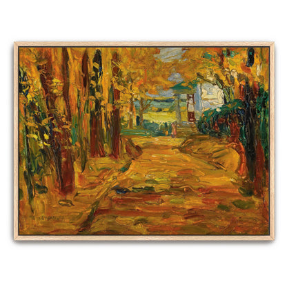 Autumn Trees And Path Leading To A House By Wassily Kandinsky