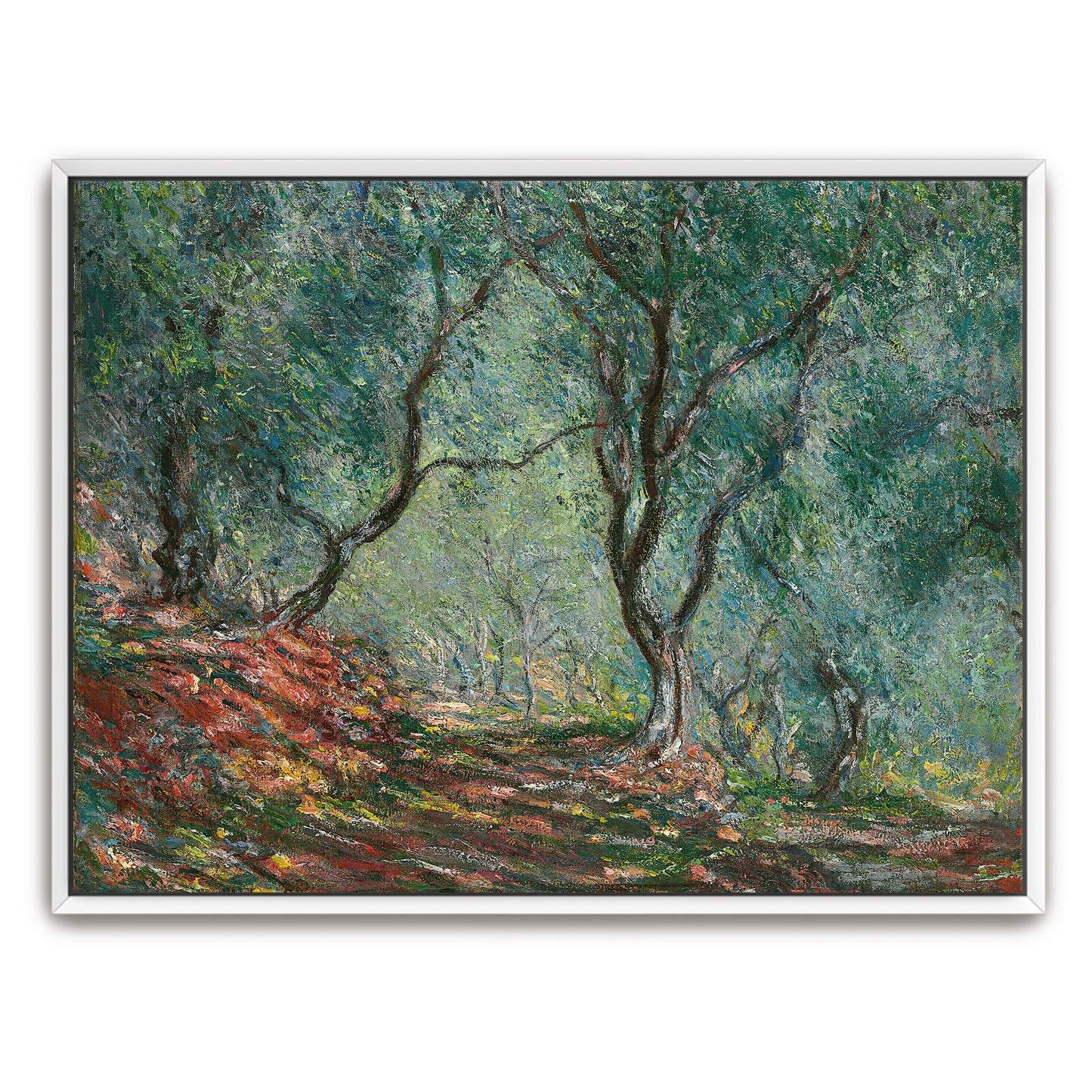 Olive Trees In A Landscape, Impressionist Style By Claude Monet