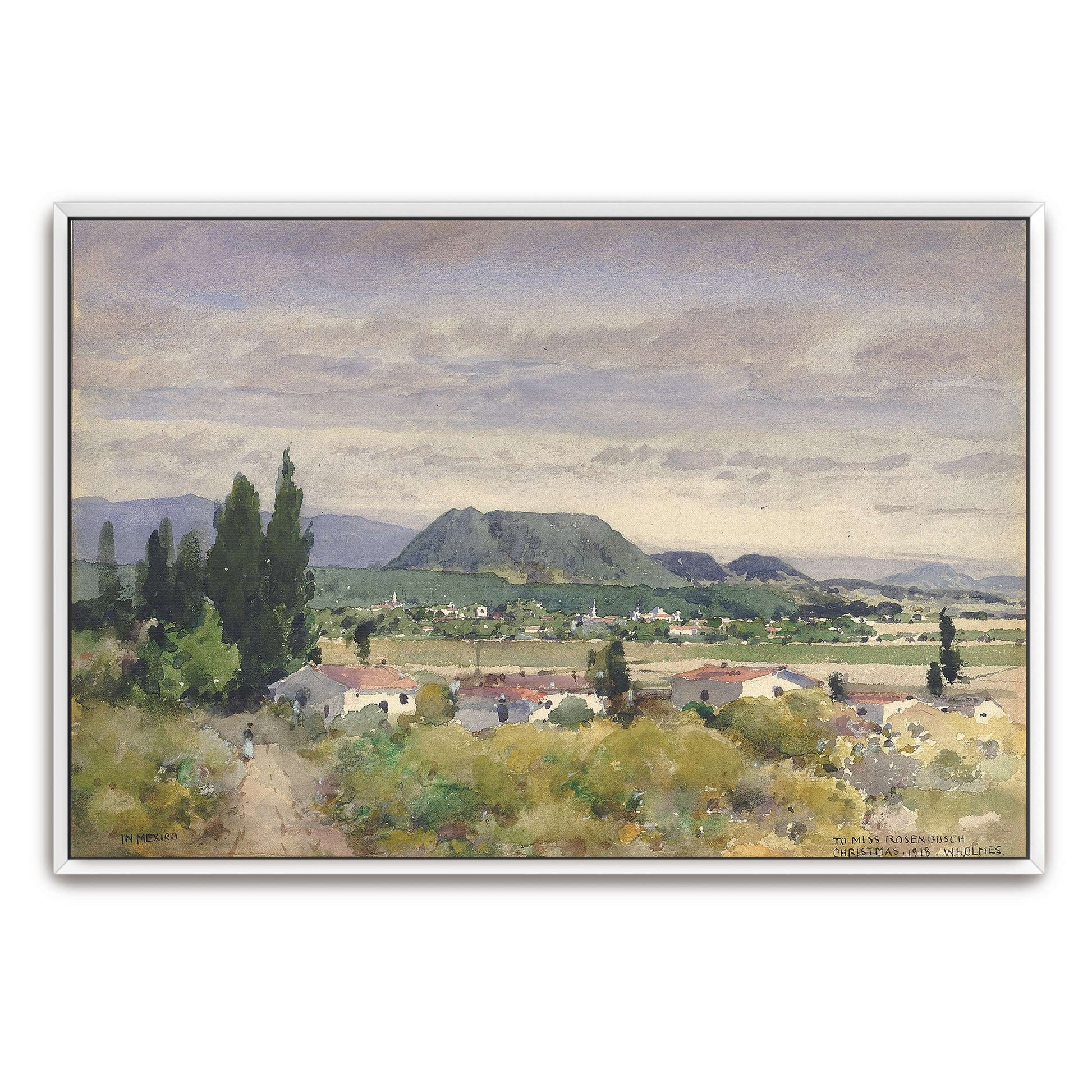 Mountainous landscape with a village by William Henry Holmes