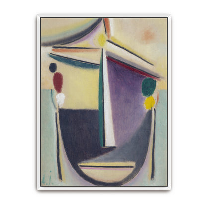 Abstract Head, Black-Yellow-Purple, Geometric Shapes By Alexej Von Jawlensky