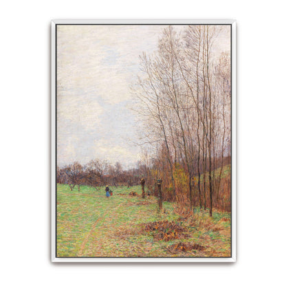 Early Spring Forest Path With Figures By Paul Baum