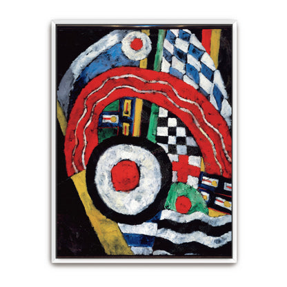 Abstract Composition With Checkerboard And Circles By Marsden Hartley