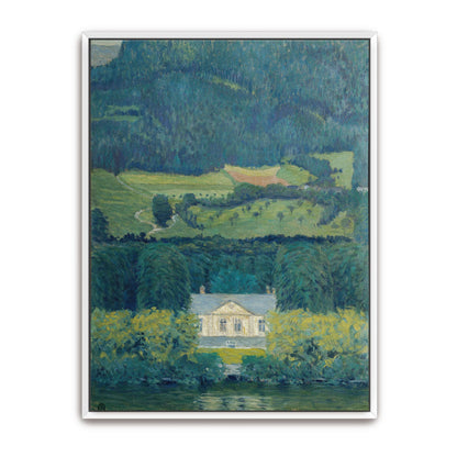 Country house by water, landscape by Koloman Moser