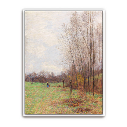 Early Spring Forest Path With Figures By Paul Baum