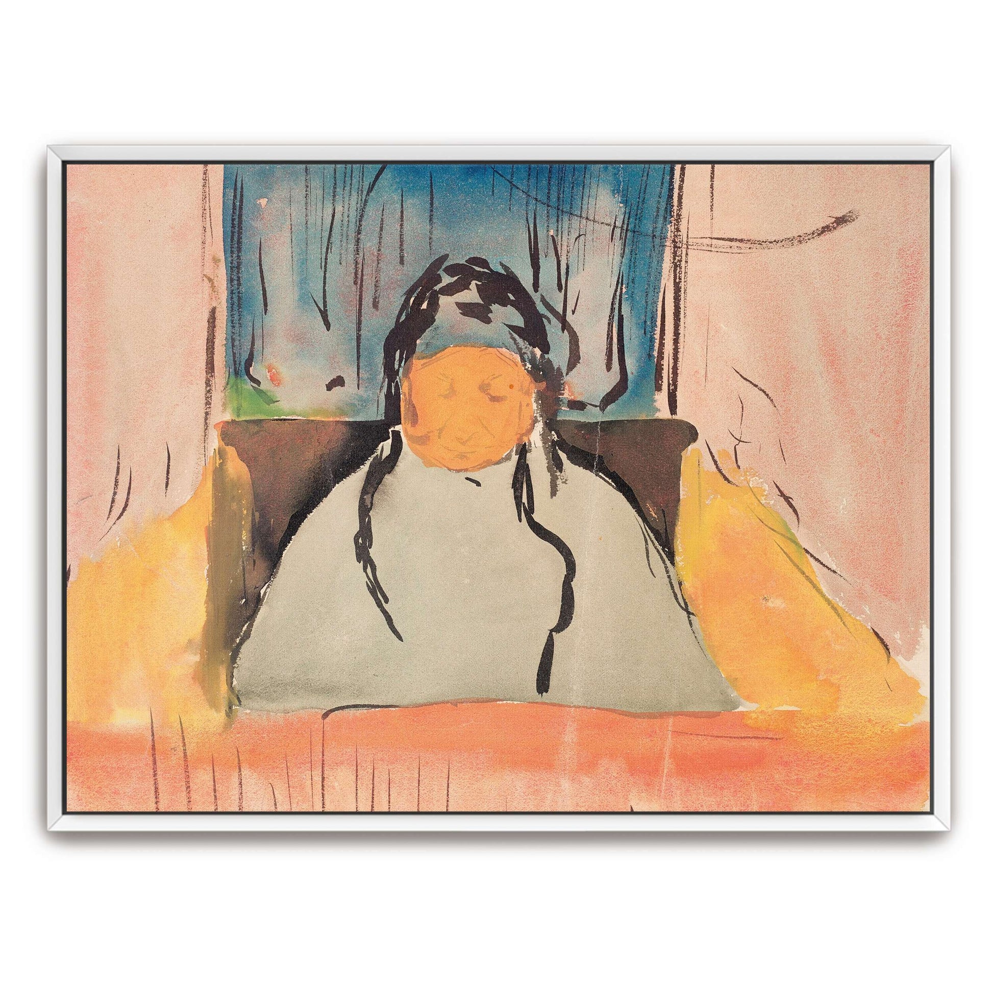 A woman sits in a chair, looking down by Édouard Vuillard