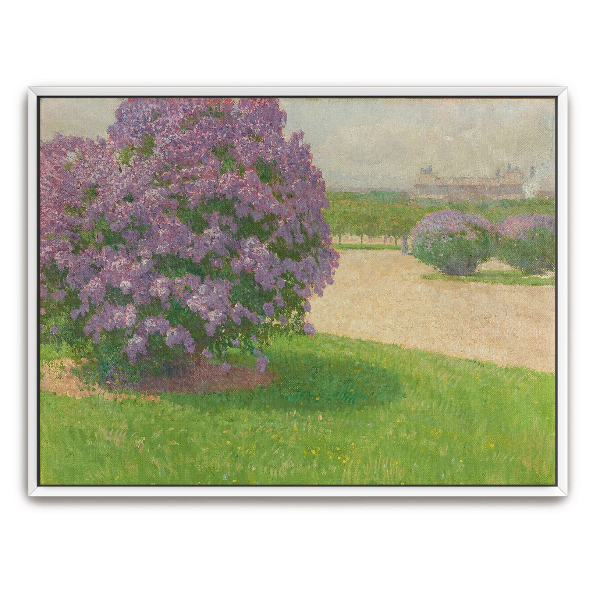 Lilac bushes in park by Carl Moll