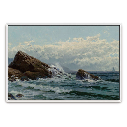Rocky Coastline with Sailboats by Alfred Thompson Bricher
