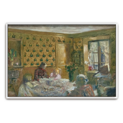 Two Figures Seated At Table In Interior By Édouard Vuillard