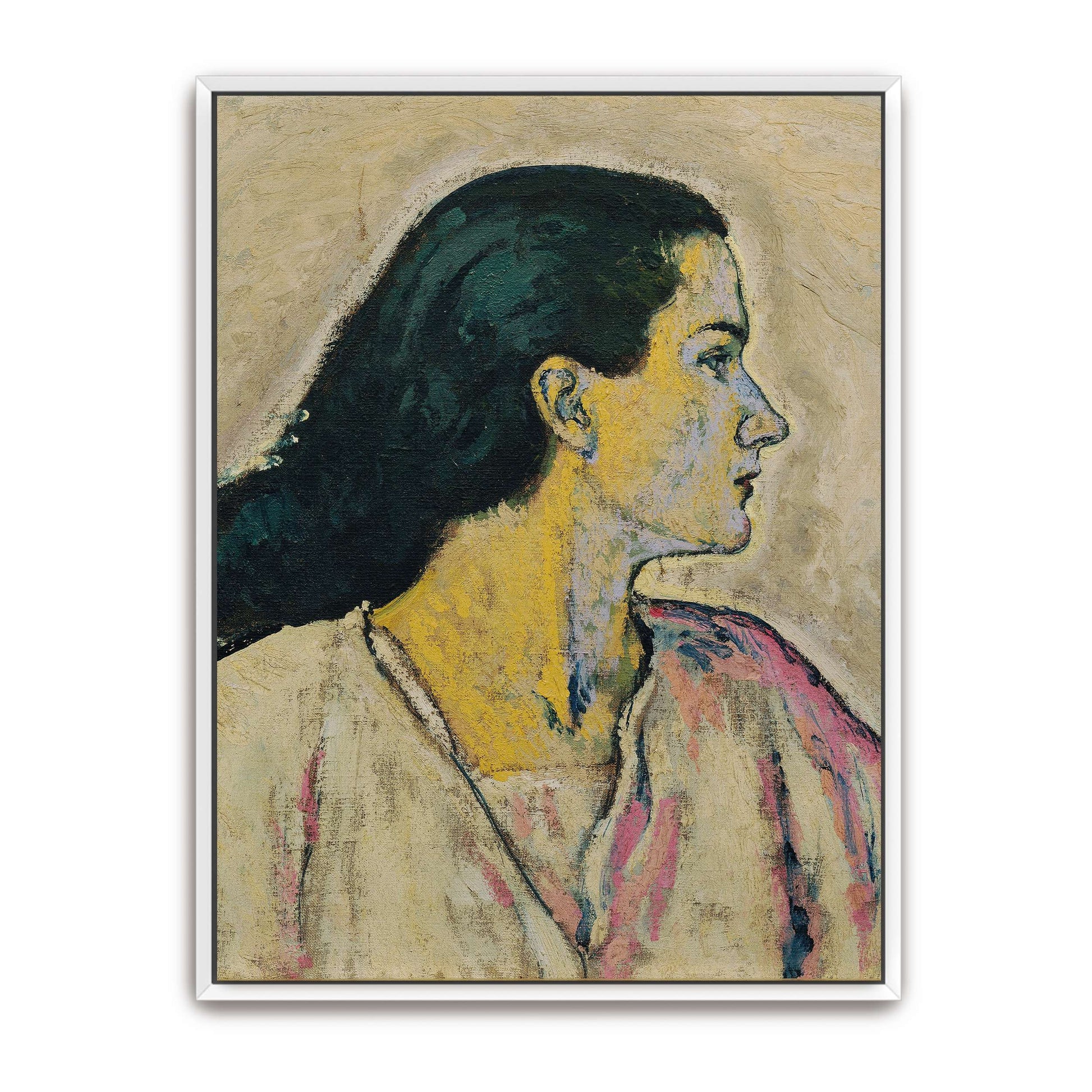 Profile portrait of a woman by Koloman Moser