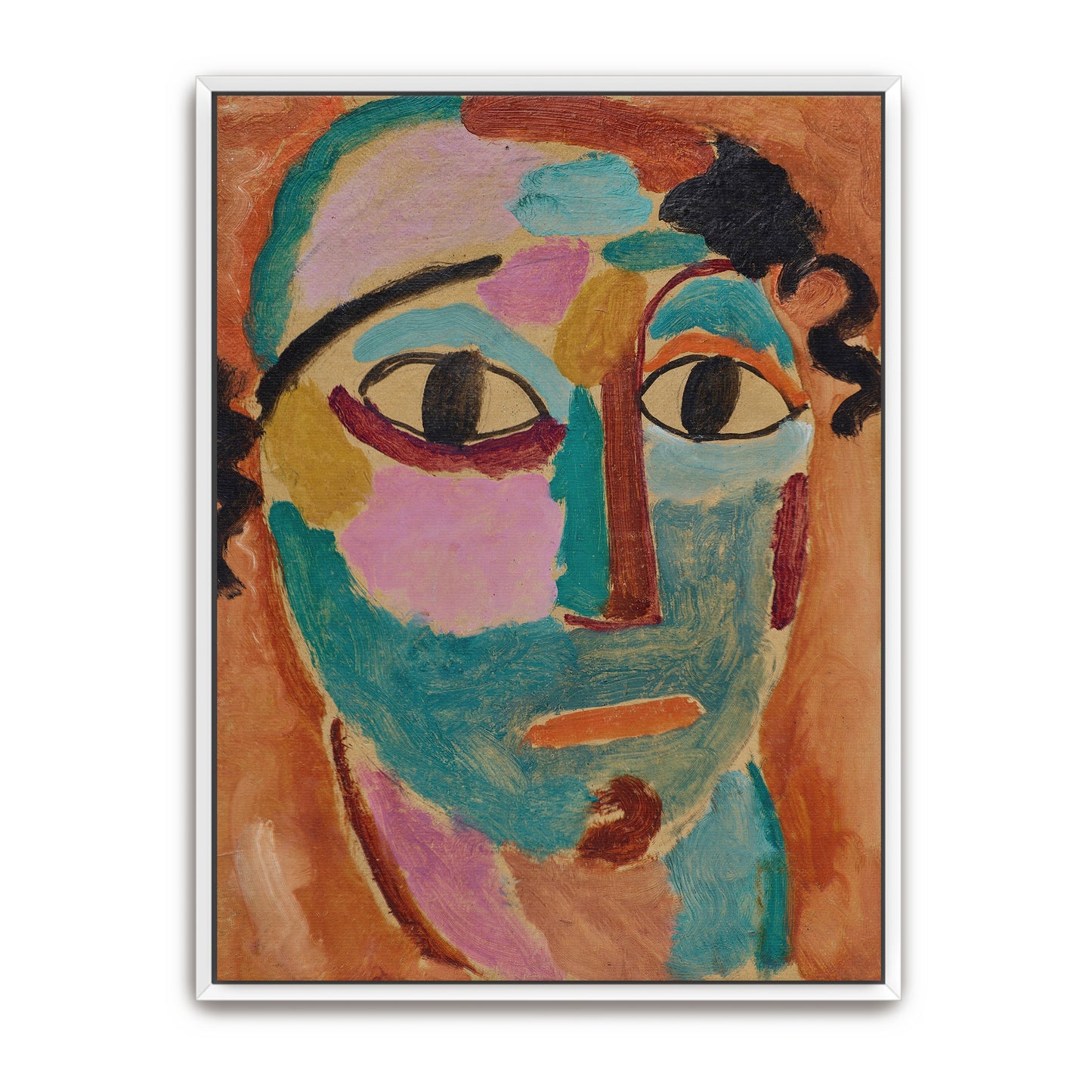 Mystical Head, Color Blocks And Lines By Alexej Von Jawlensky