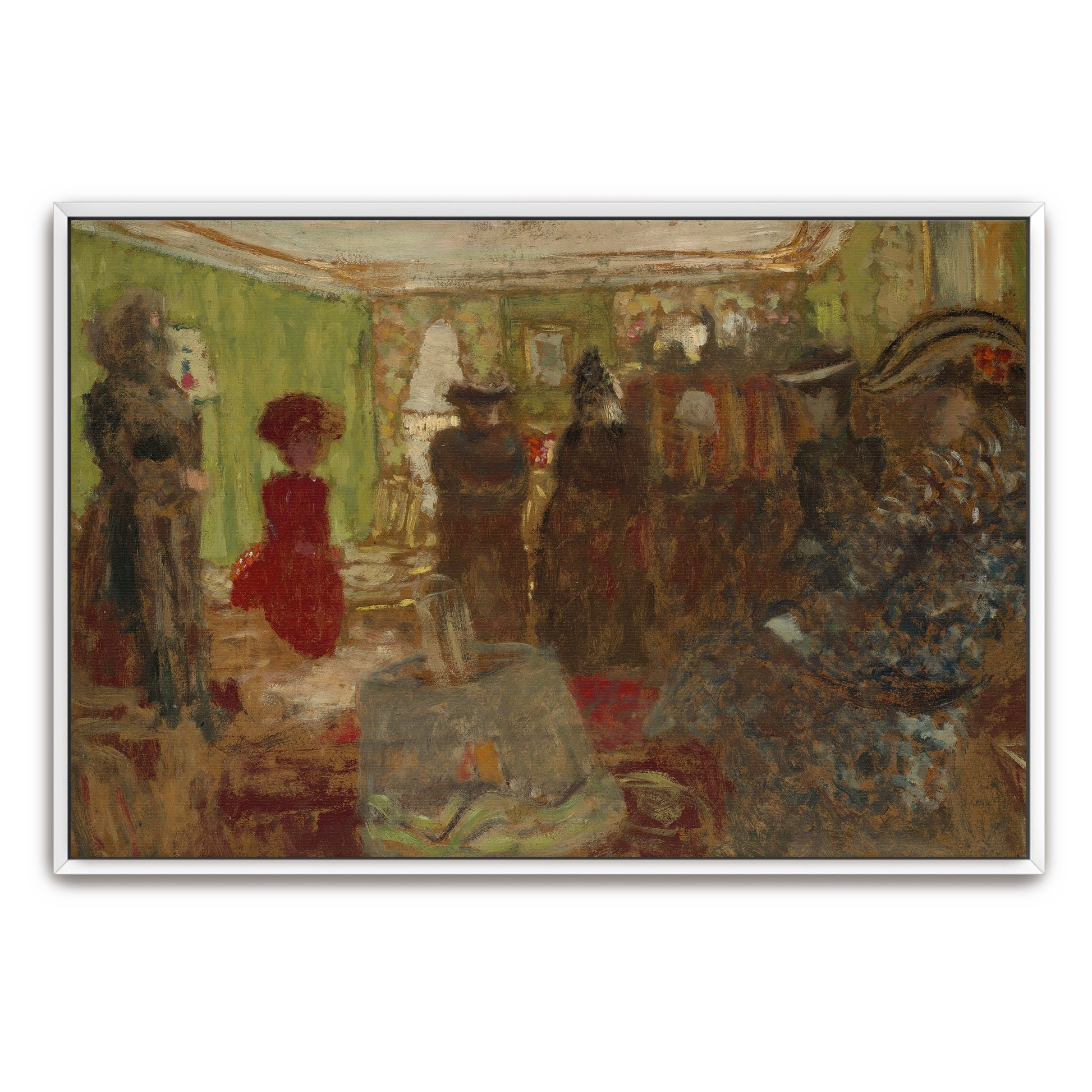 Interior Scene With Figures In A Parisian Salon By Édouard Vuillard