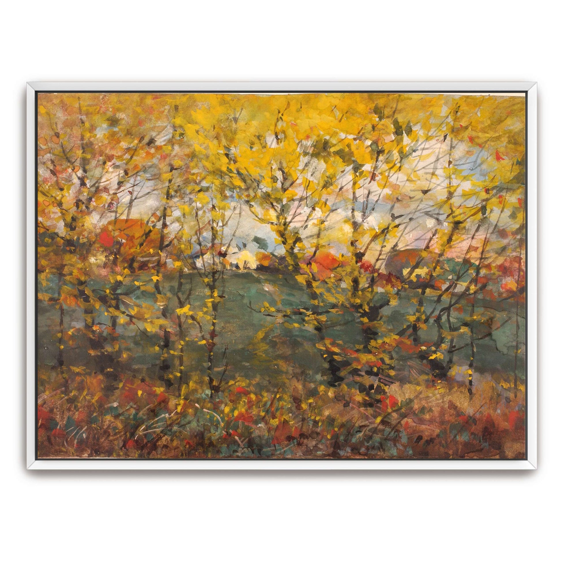 Autumn Trees Landscape Painting by William Henry Holmes