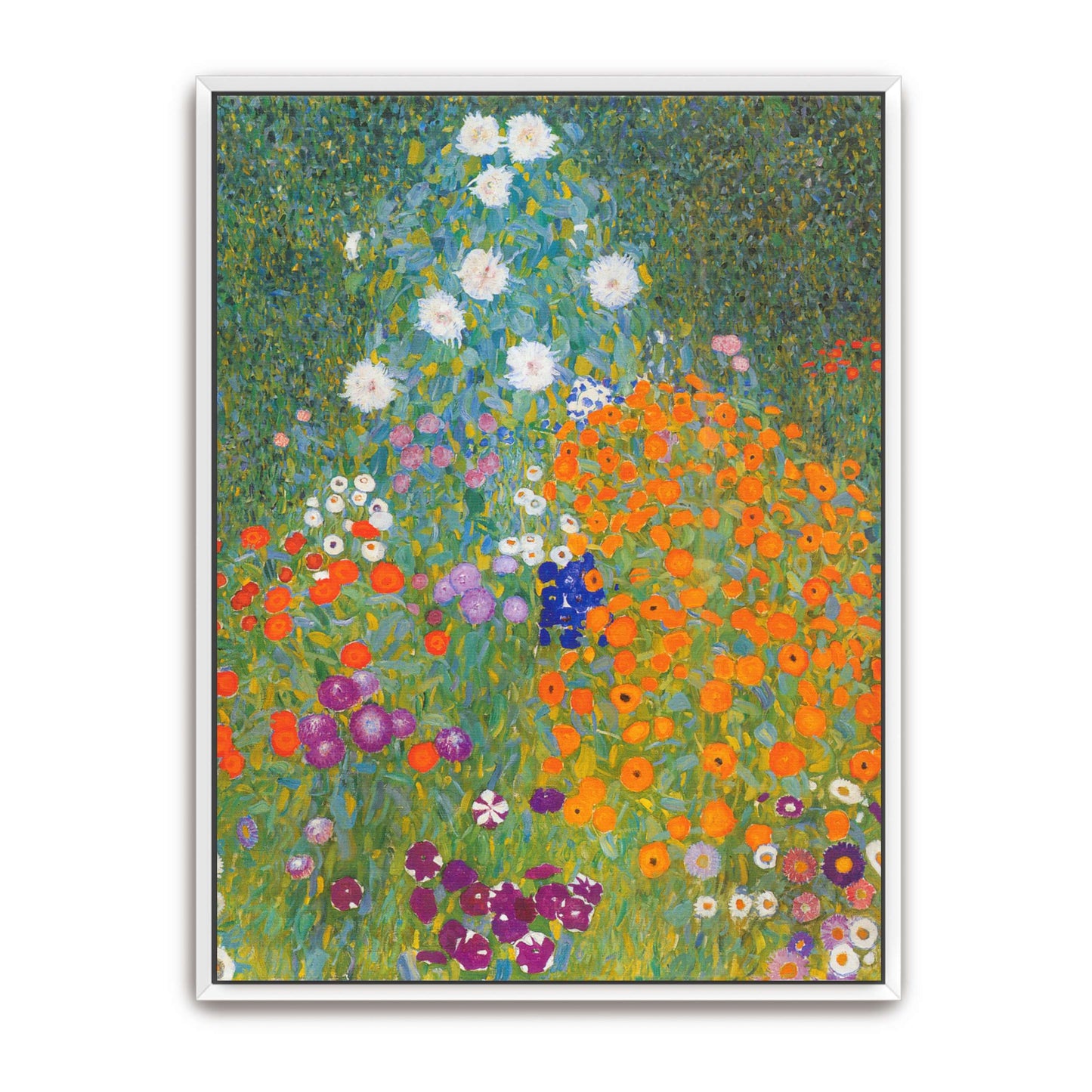 A vibrant garden with colorful flowers by Gustav Klimt