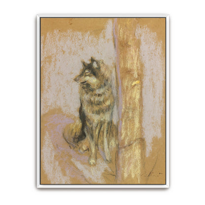 Wolf Dog Portrait Pastel Drawing By Édouard Vuillard