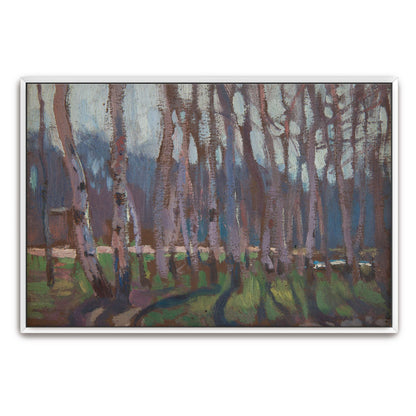 Impressionistic painting of a birch grove by Jan Stanislawski