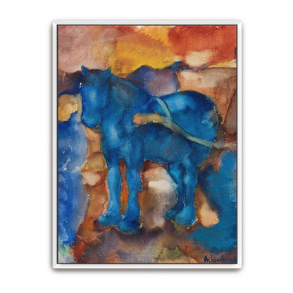 Blue Horse In Abstract Landscape By Alexej Von Jawlensky