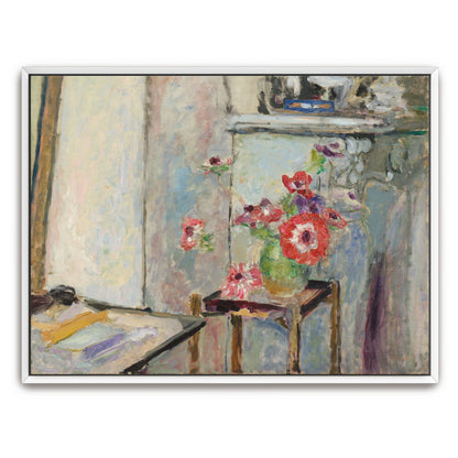 Vase Of Pink And Red Flowers On A Table By Édouard Vuillard