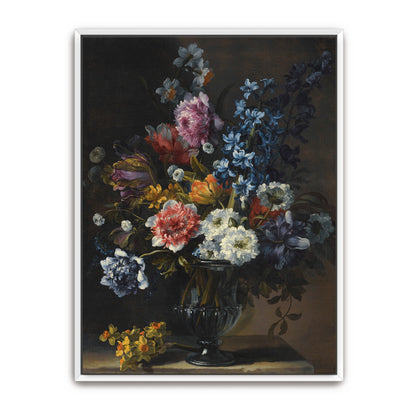 Still Life With Flowers In Glass Vase By Jean-Baptiste Monnoyer