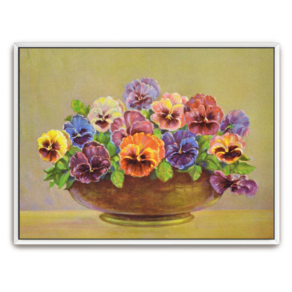 Pansy flowers in a bowl by Lafayette F. Cargill