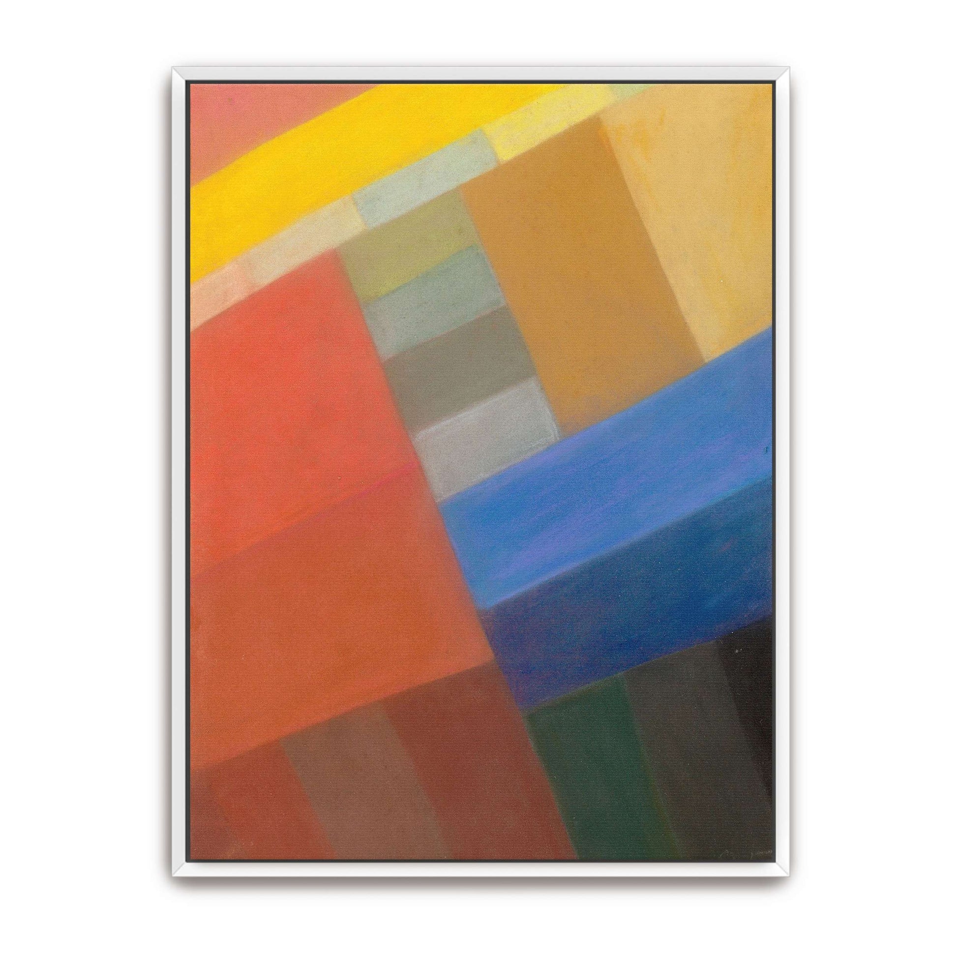 Abstract geometric art with colorful squares by Otto Freundlich