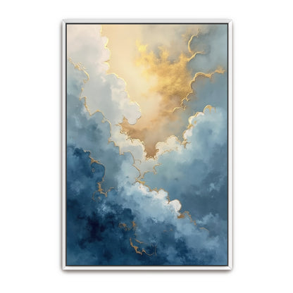 Golden Cloudscape Abstract Painting By Yara Rabibzad