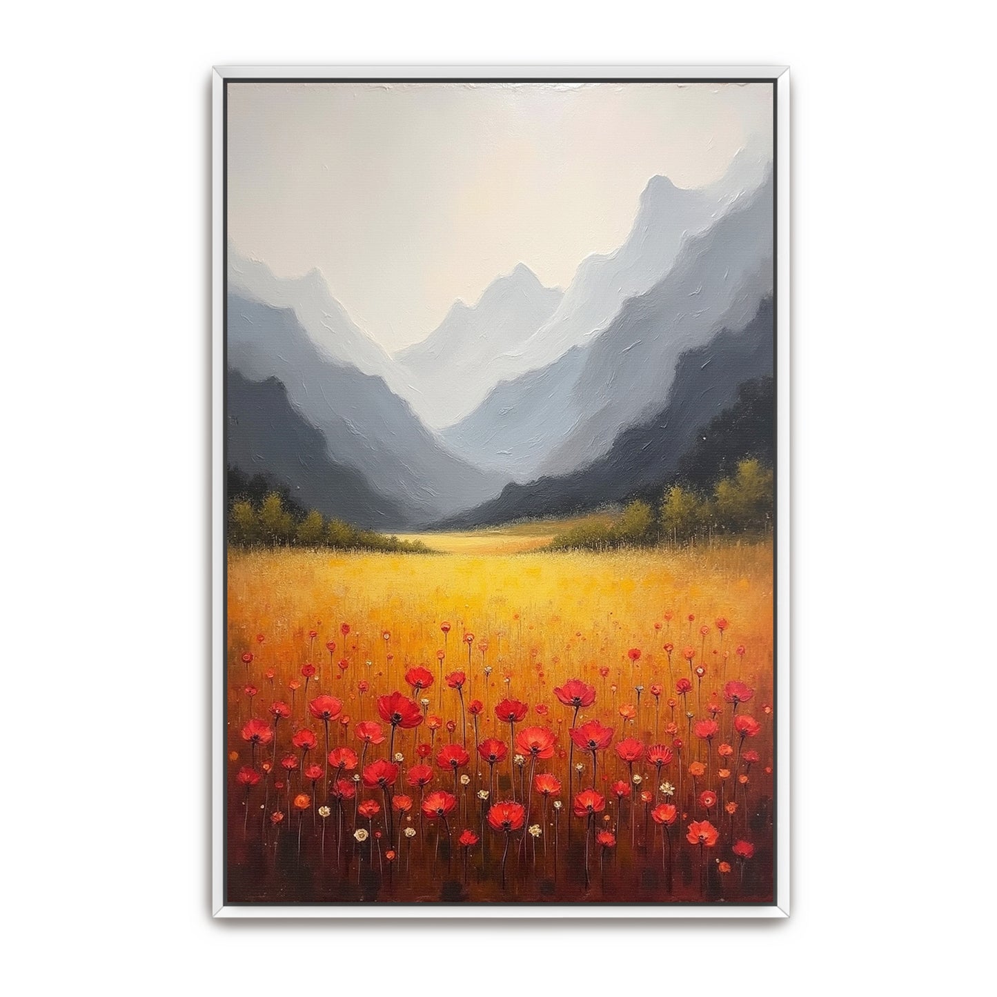 Mountain Meadow Poppy Field By Yara Rabibzad