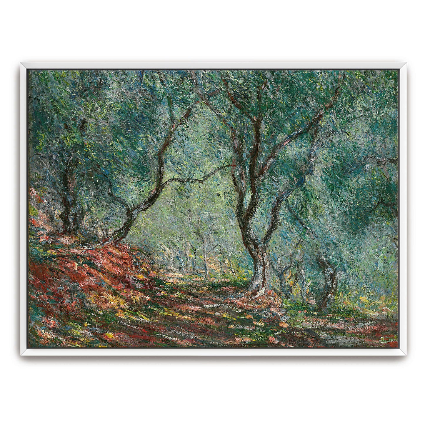 Olive Trees In A Landscape, Impressionist Style By Claude Monet