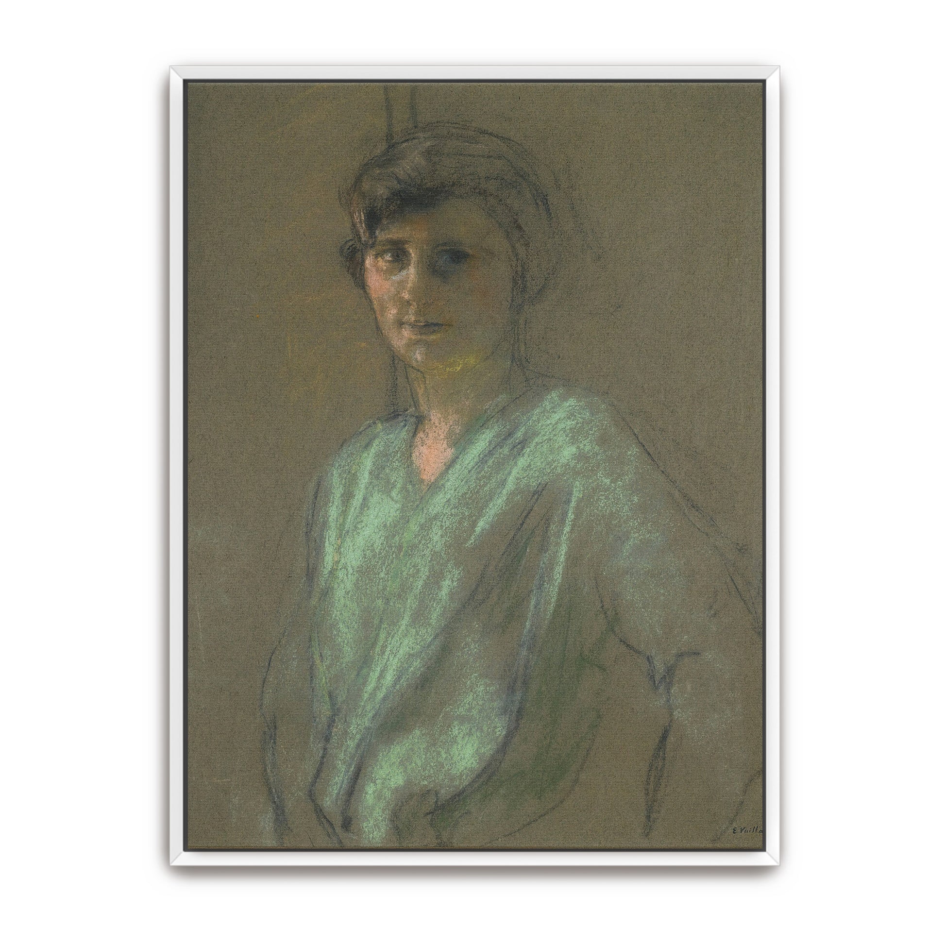 Portrait Of A Woman In Green Dress By Édouard Vuillard