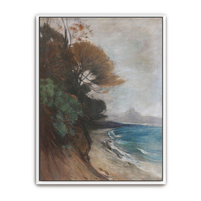 Coastal Landscape With Trees And Beach By Karl Hagemeister