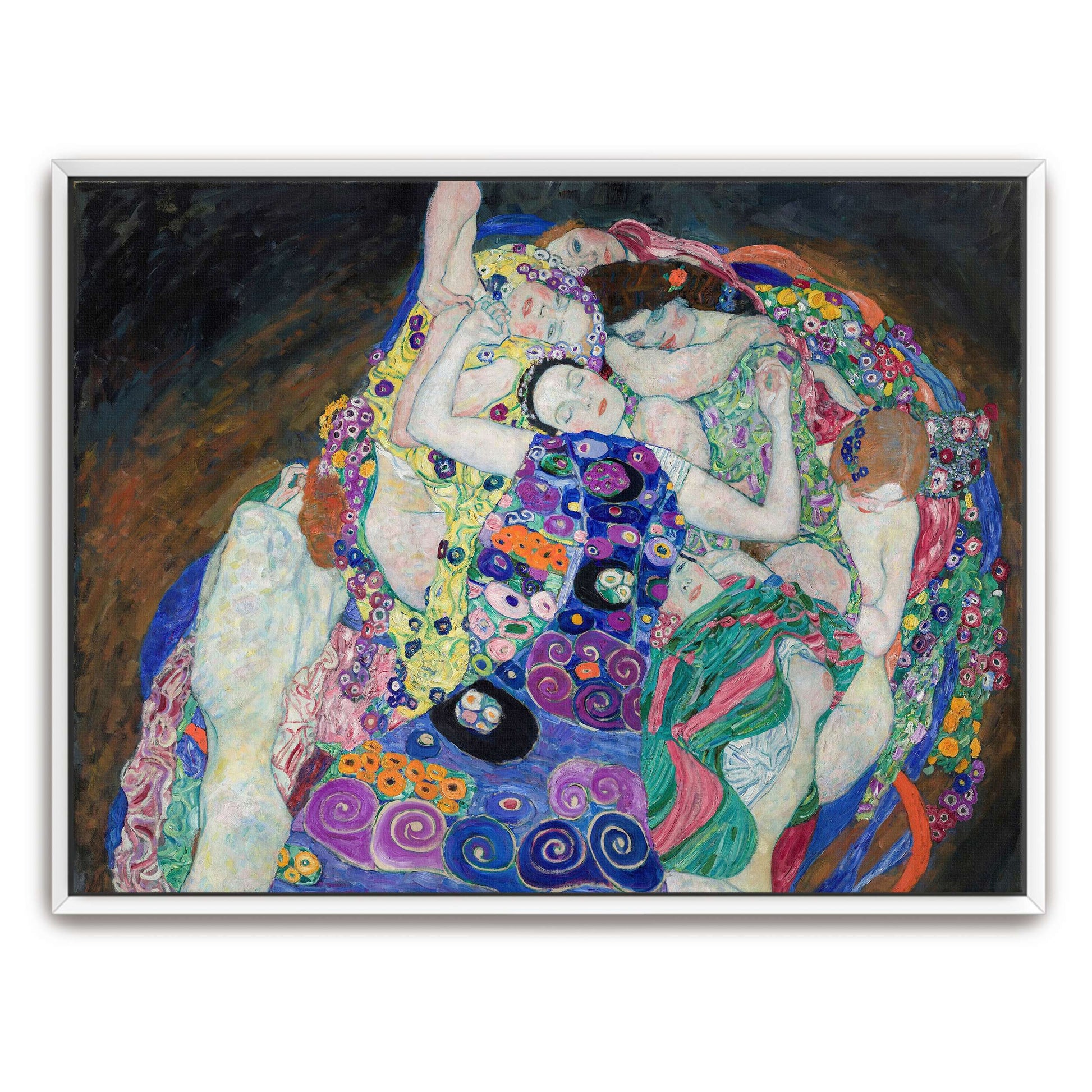 Women intertwined in a floral embrace by Gustav Klimt