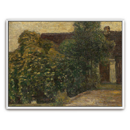 Trees And House In A Lush Landscape By Adolf Hölzel