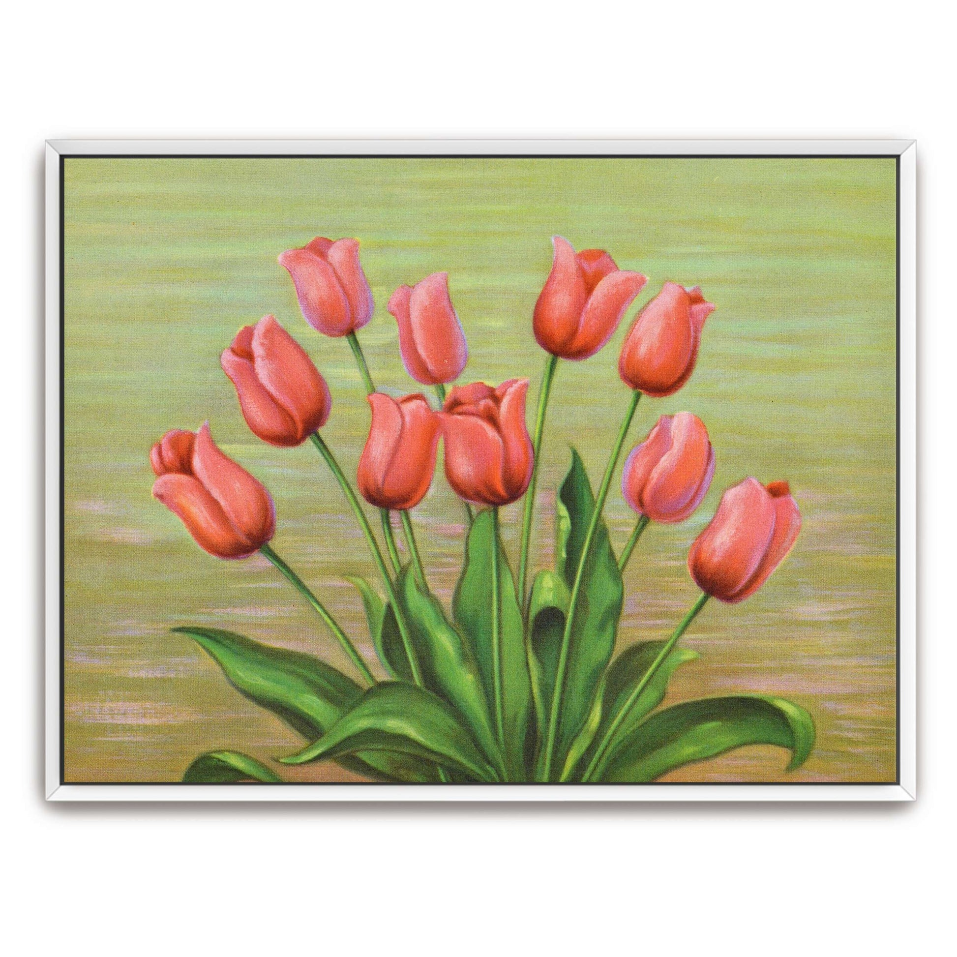 Red tulips in a vase by Lafayette F. Cargill