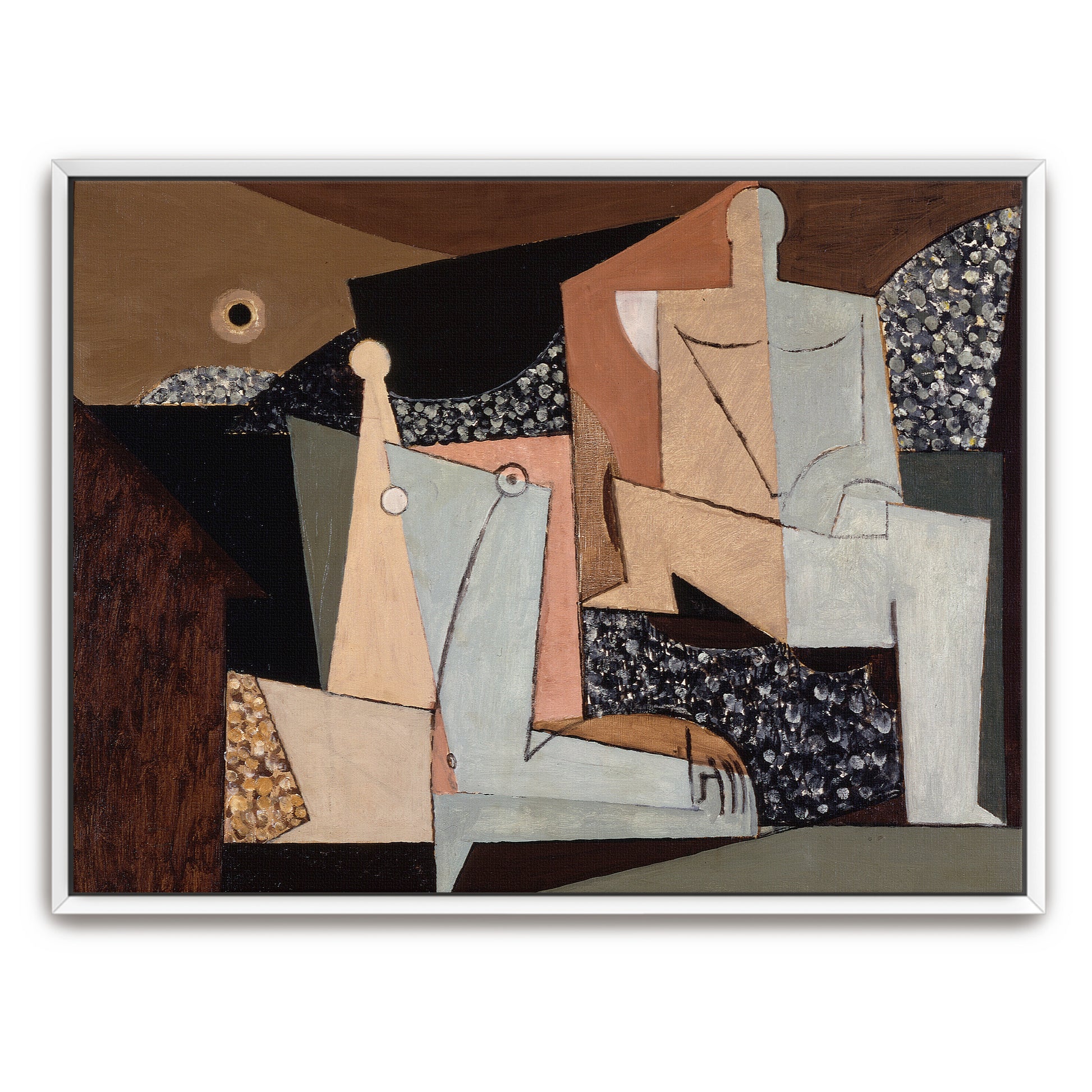 Cubist Composition With Figures And Abstract Shapes By Louis Marcoussis