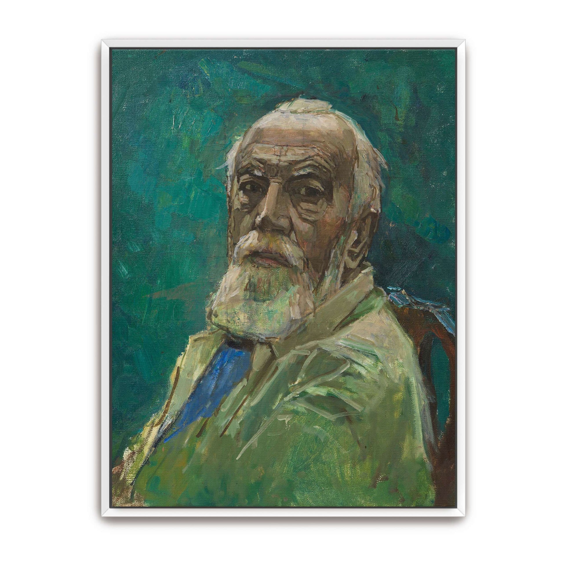 Self-portrait of an elderly man by Carl Moll