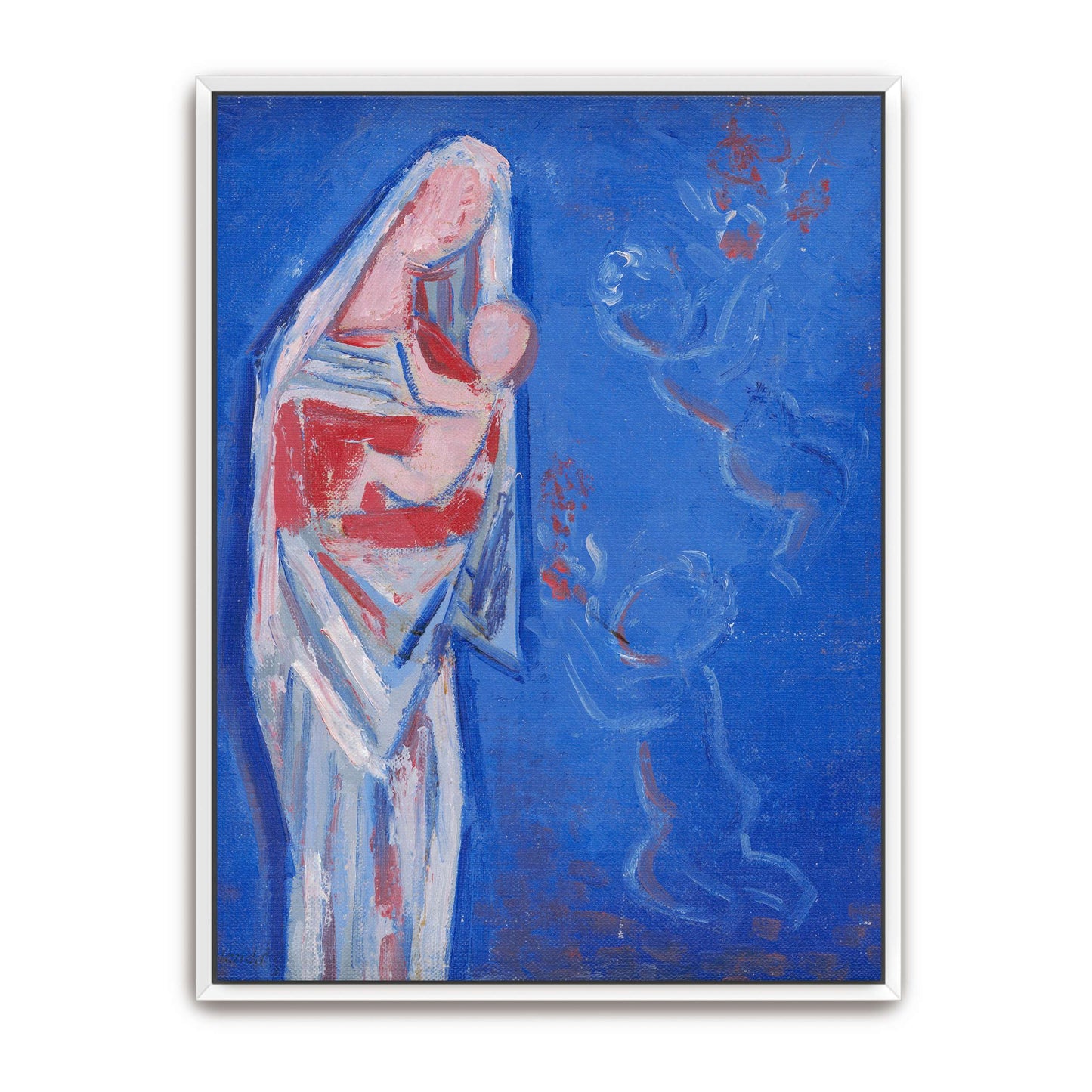 Madonna And Child With Angels In Blue By Mikuláš Galanda