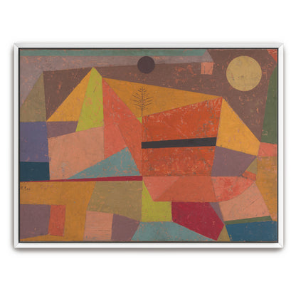 Geometric Abstract Landscape With Sun And Tree By Paul Klee