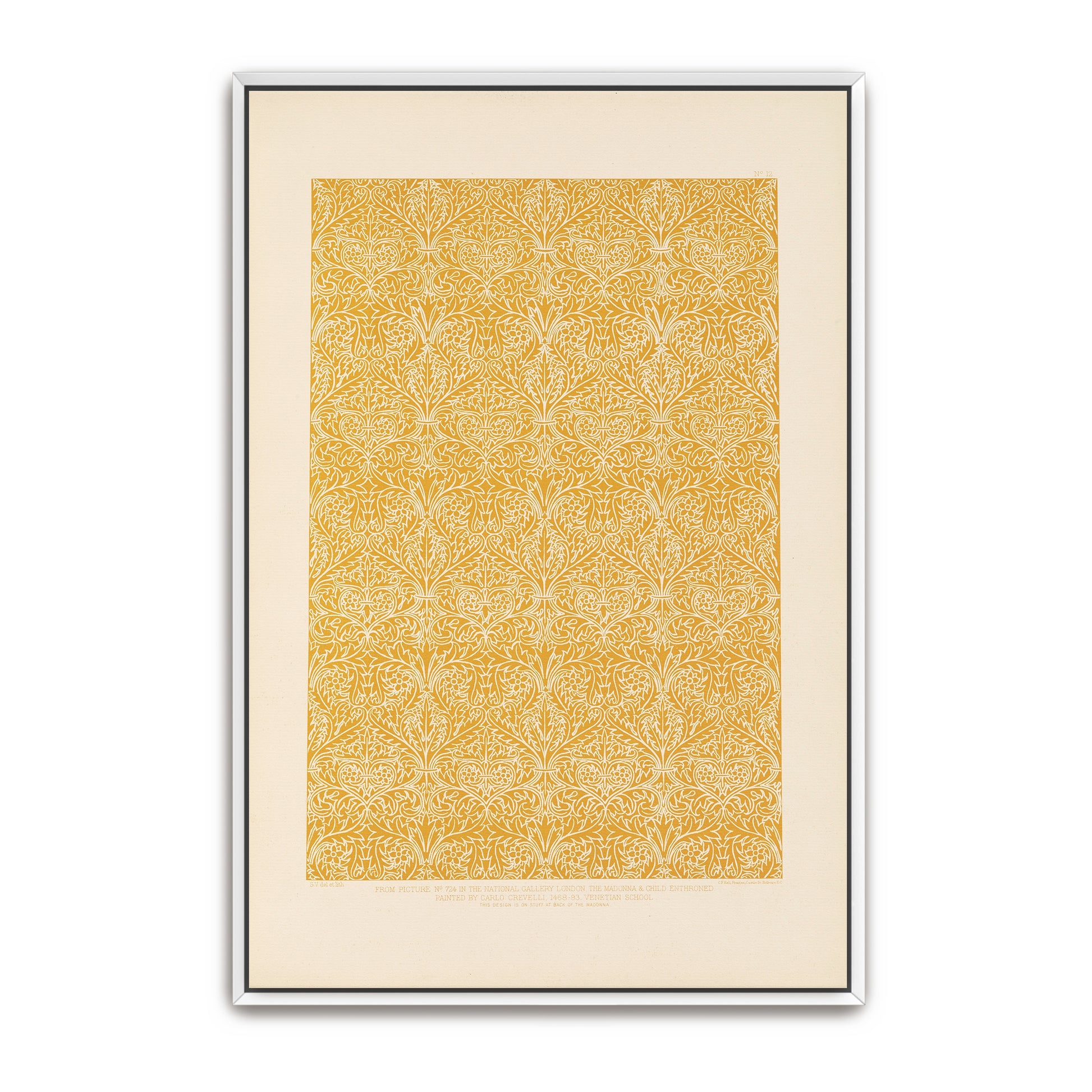 Ornate Floral Pattern Design, Gold And White, Intricate Details By Sydney Vacher