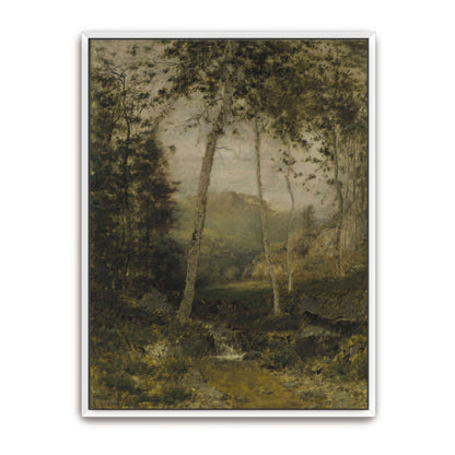 Forest scene with a stream by Alexander Helwig Wyant