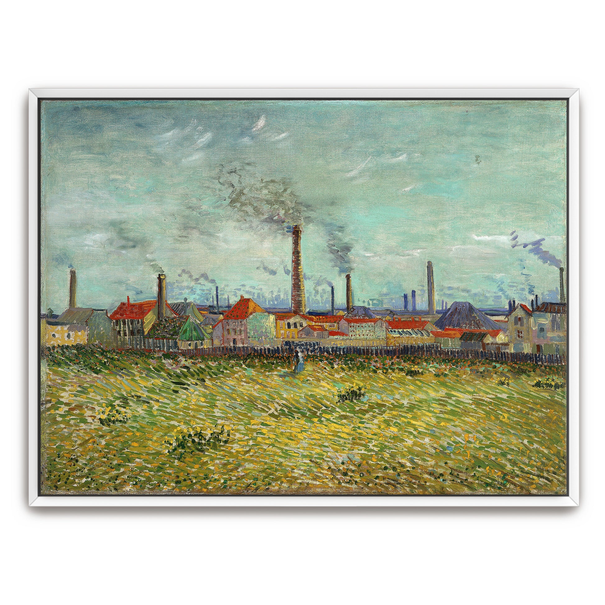 Factory Landscape With Smoke And Yellow Fields By Vincent Van Gogh