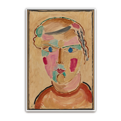 Expressionist Portrait With Bold Colors And Abstract Features By Alexej Von Jawlensky