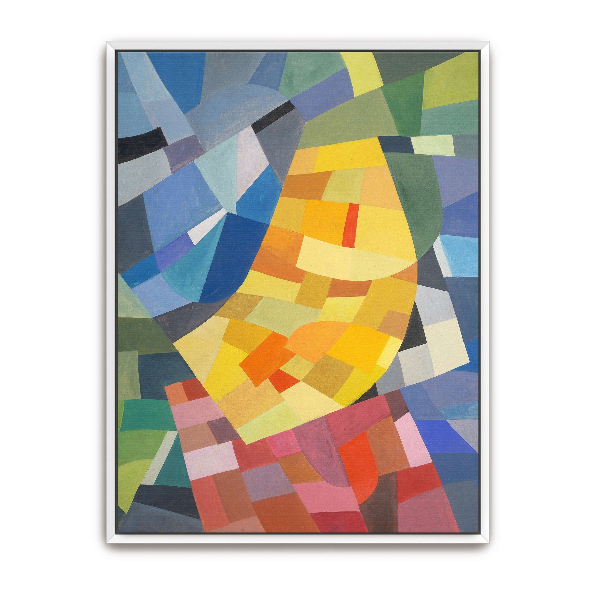 Abstract geometric painting with yellow and red by Otto Freundlich