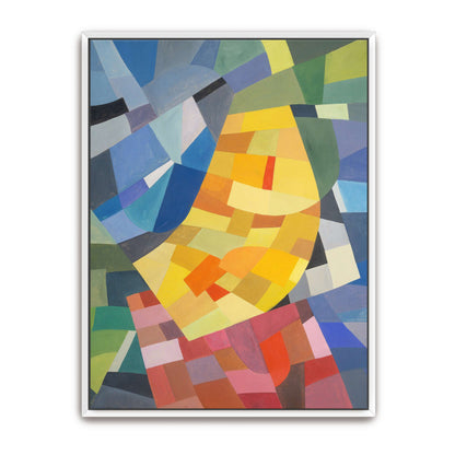 Abstract geometric painting with yellow and red by Otto Freundlich
