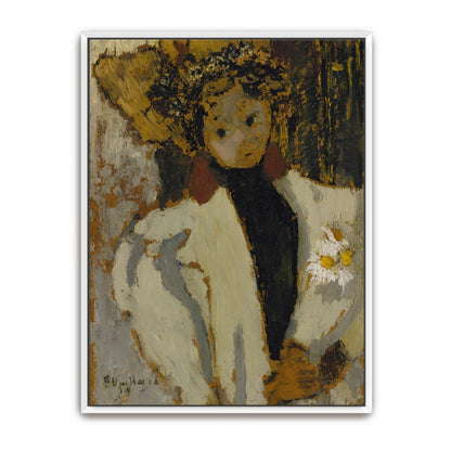 Woman With Daisies In White Coat By Édouard Vuillard