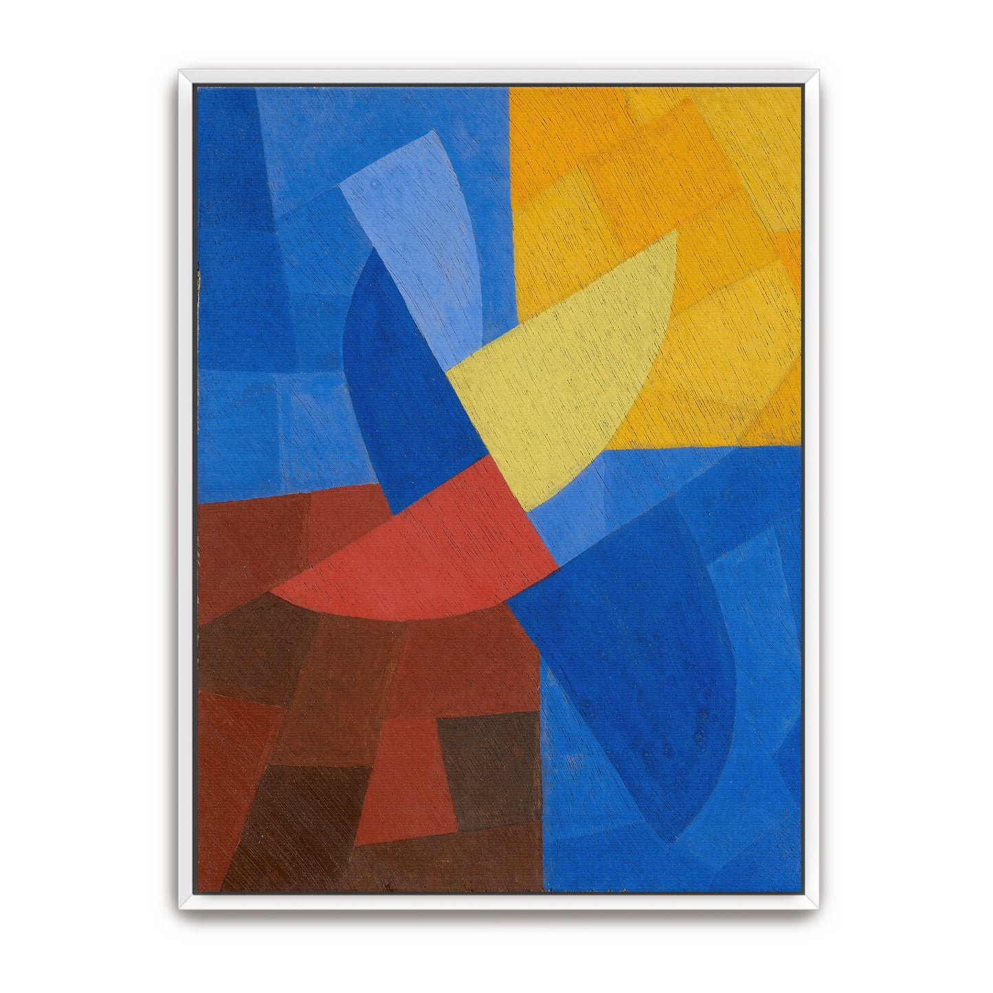 Geometric Abstract Composition With Curved Shapes By Otto Freundlich