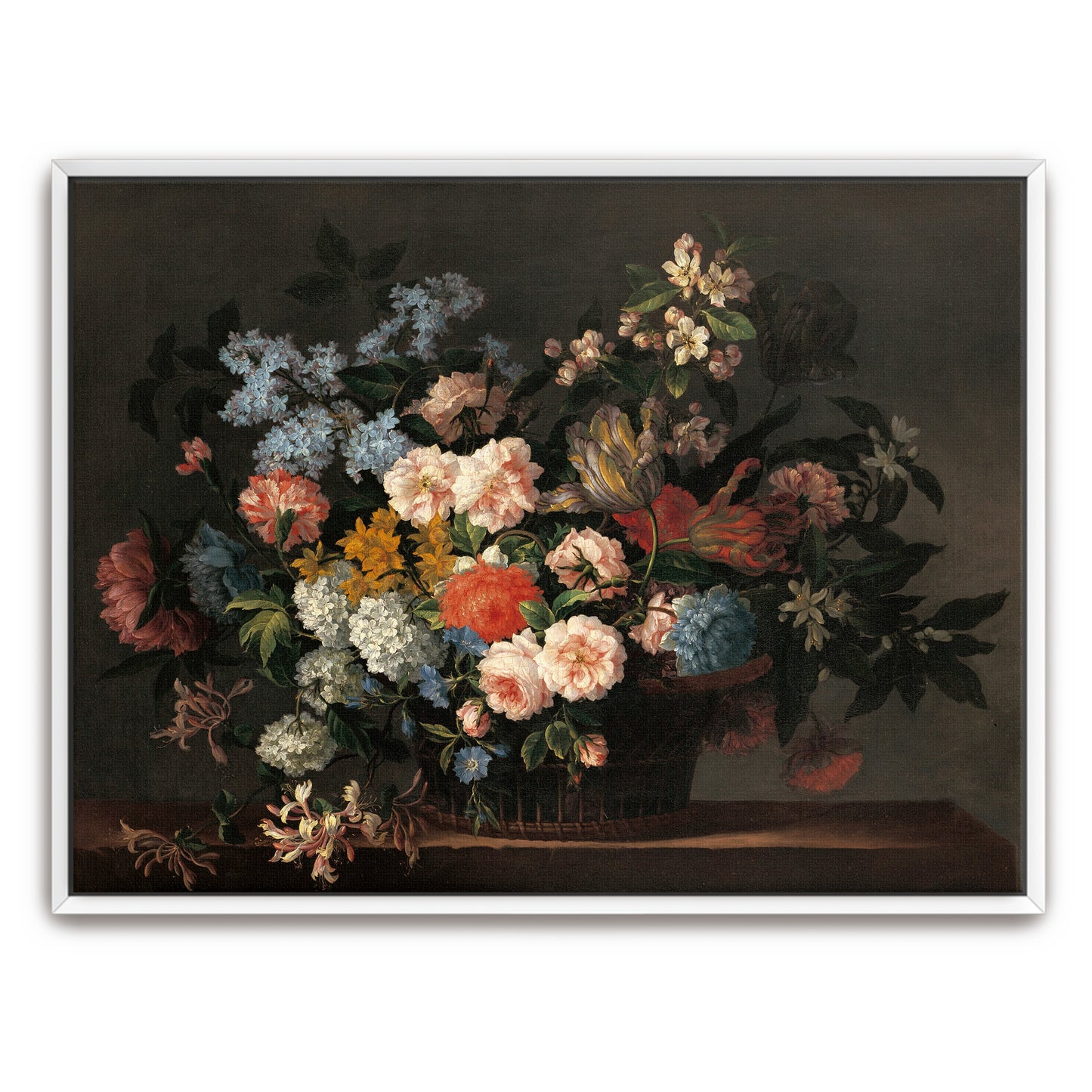 Still Life With Basket Of Flowers By Jean-Baptiste Monnoyer