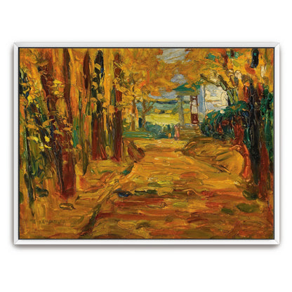 Autumn Trees And Path Leading To A House By Wassily Kandinsky