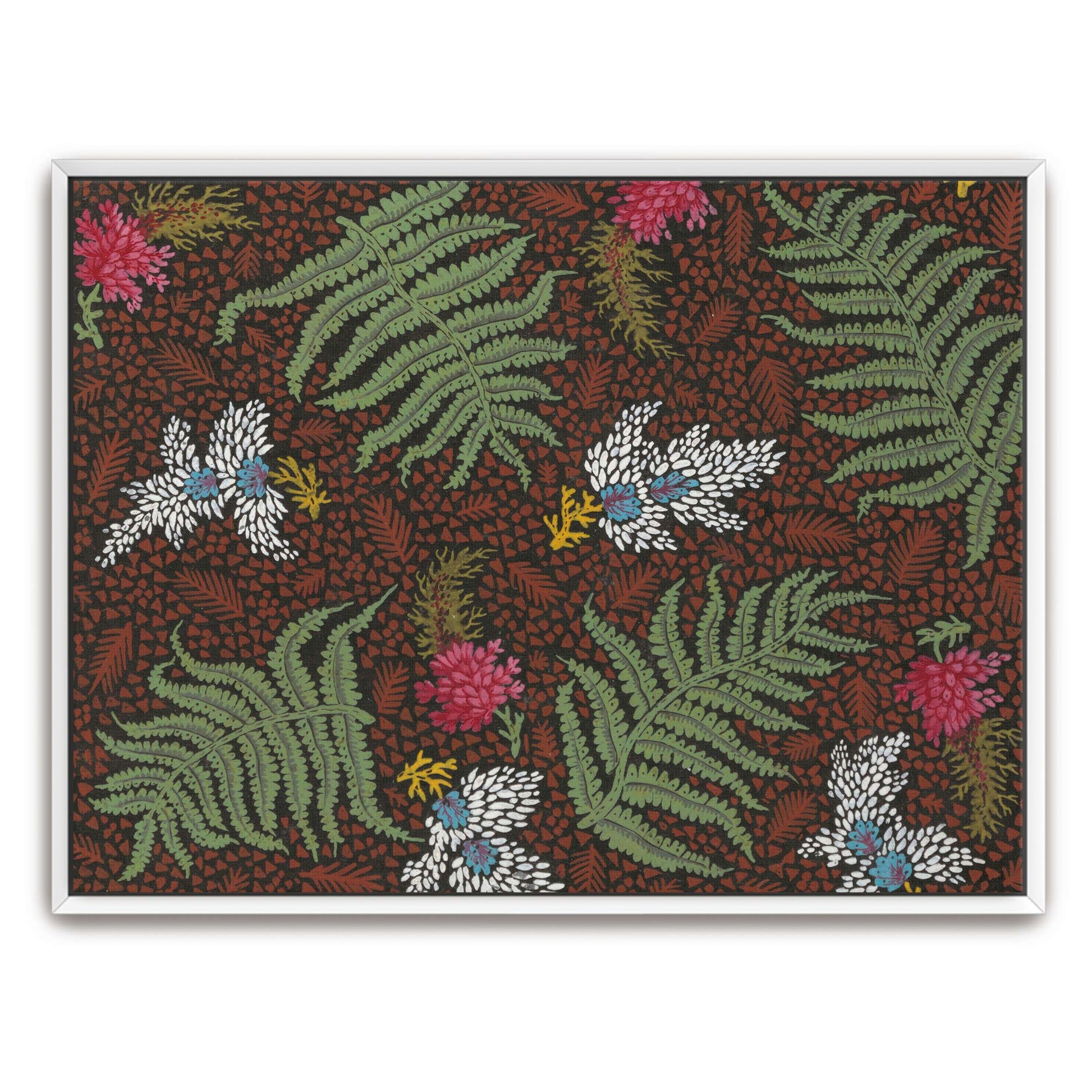 Fern and flower textile design by Yara Rabibzad