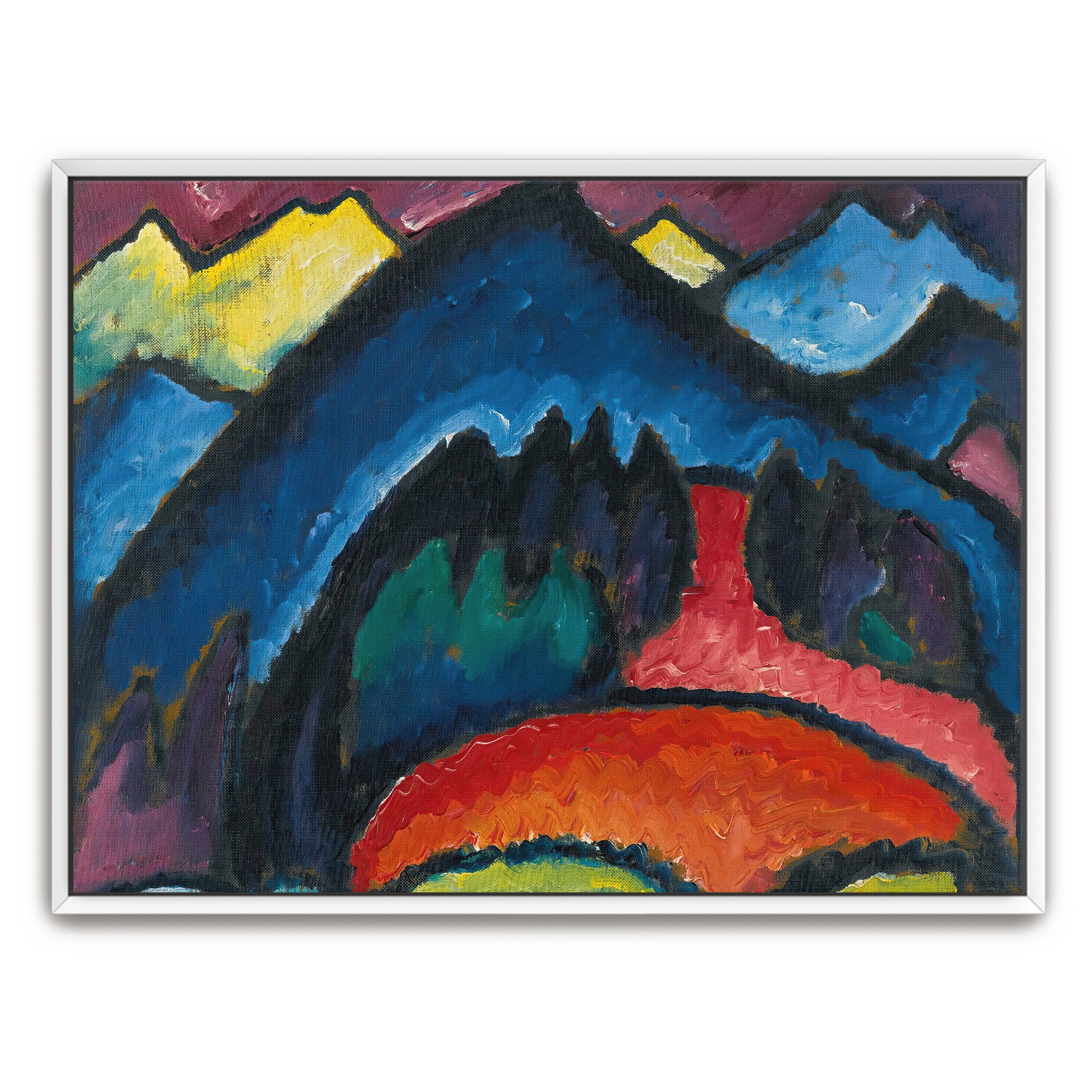 Abstract Landscape With Blue Mountains And Red Hills By Wassily Kandinsky