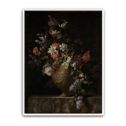 Flowers in a Vase on a Stone Ledge by Jean-Baptiste Monnoyer